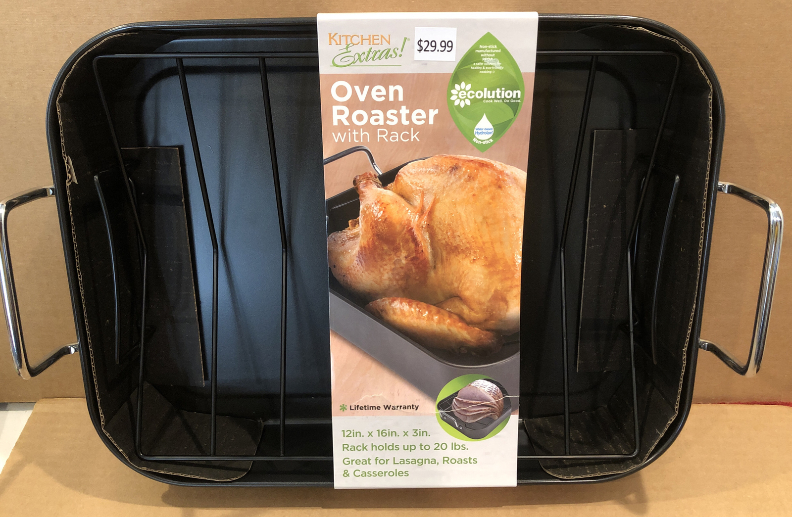 Roaster Pan with Rack – Ecolution – Kitchen Extras – Non Stick – BPA Free. NEW!
