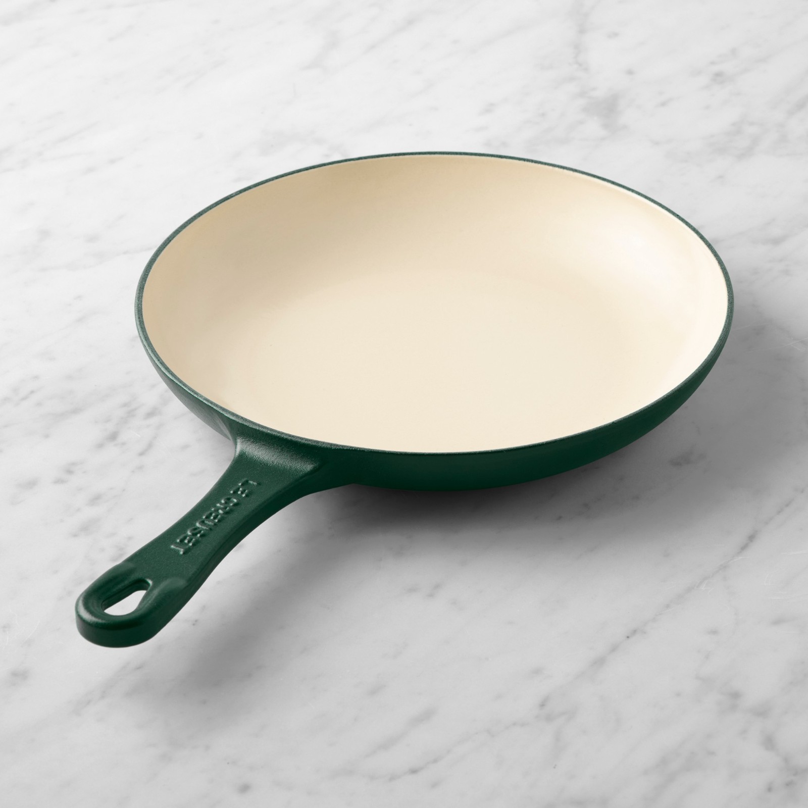 Le Creuset 9.75″ Enameled Cast Iron Shallow Fry Pan Forêt Made in France