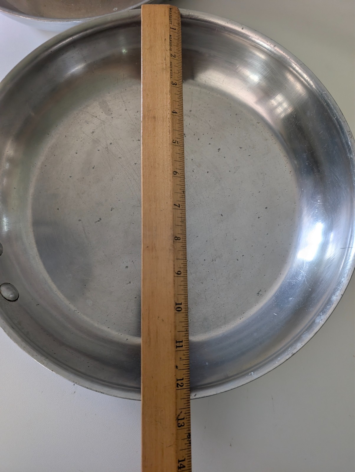 Vintage Dura-Ware Commercial Aluminum Fry Pan Skillet Lot 912 911 Heavy Duty NSF