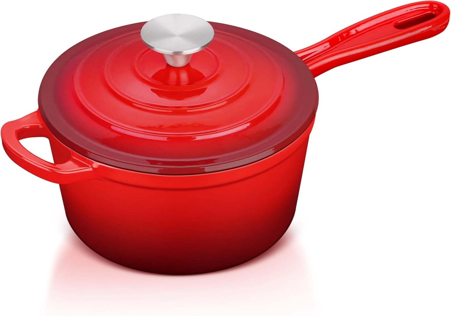 Enameled Cast Iron Sauce Pan with Lid 1 Quart Saucepan with Lid Small Enamel …