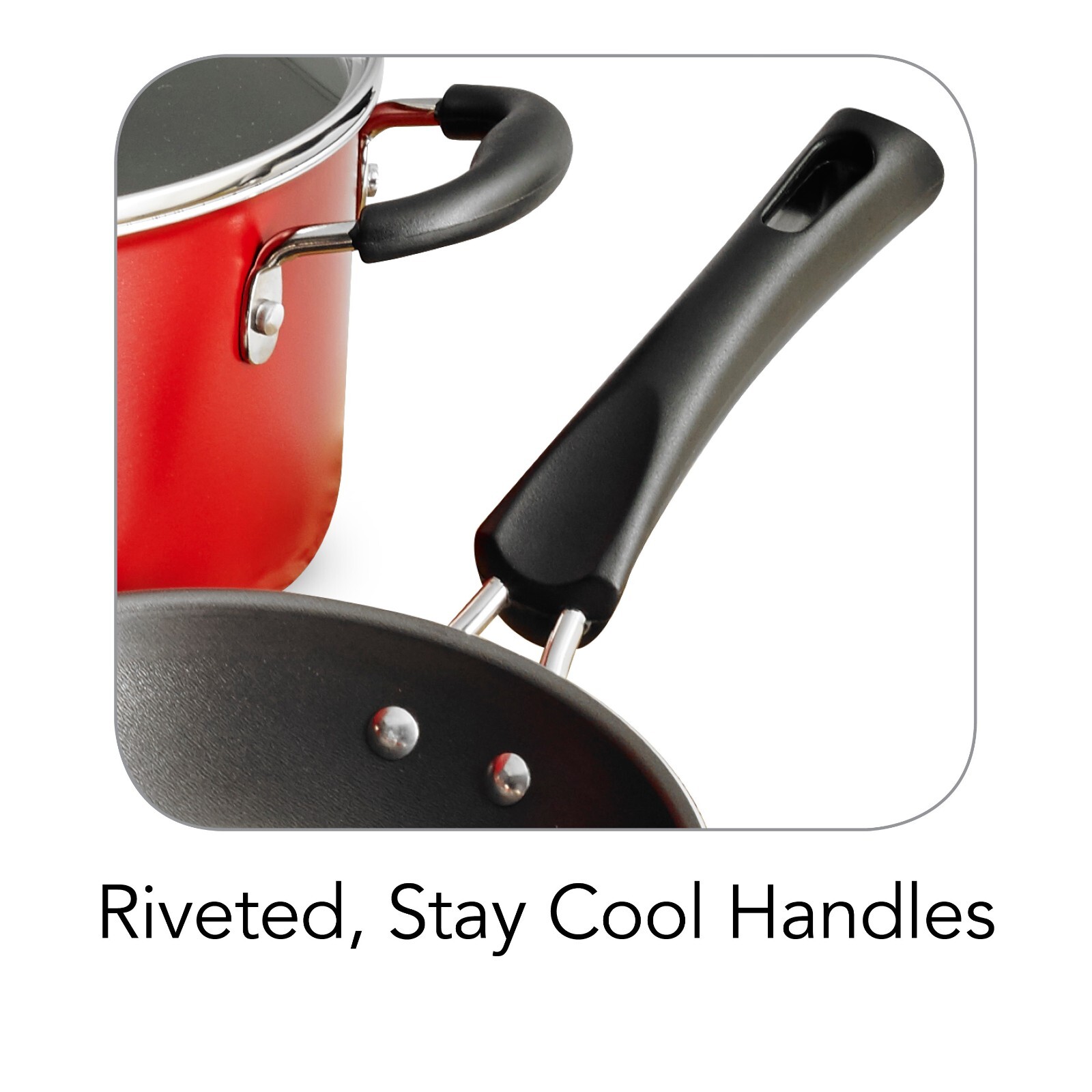 9 Piece Cookware Set Nonstick Pots and Pans Home Kitchen Cooking Non Stick NEW