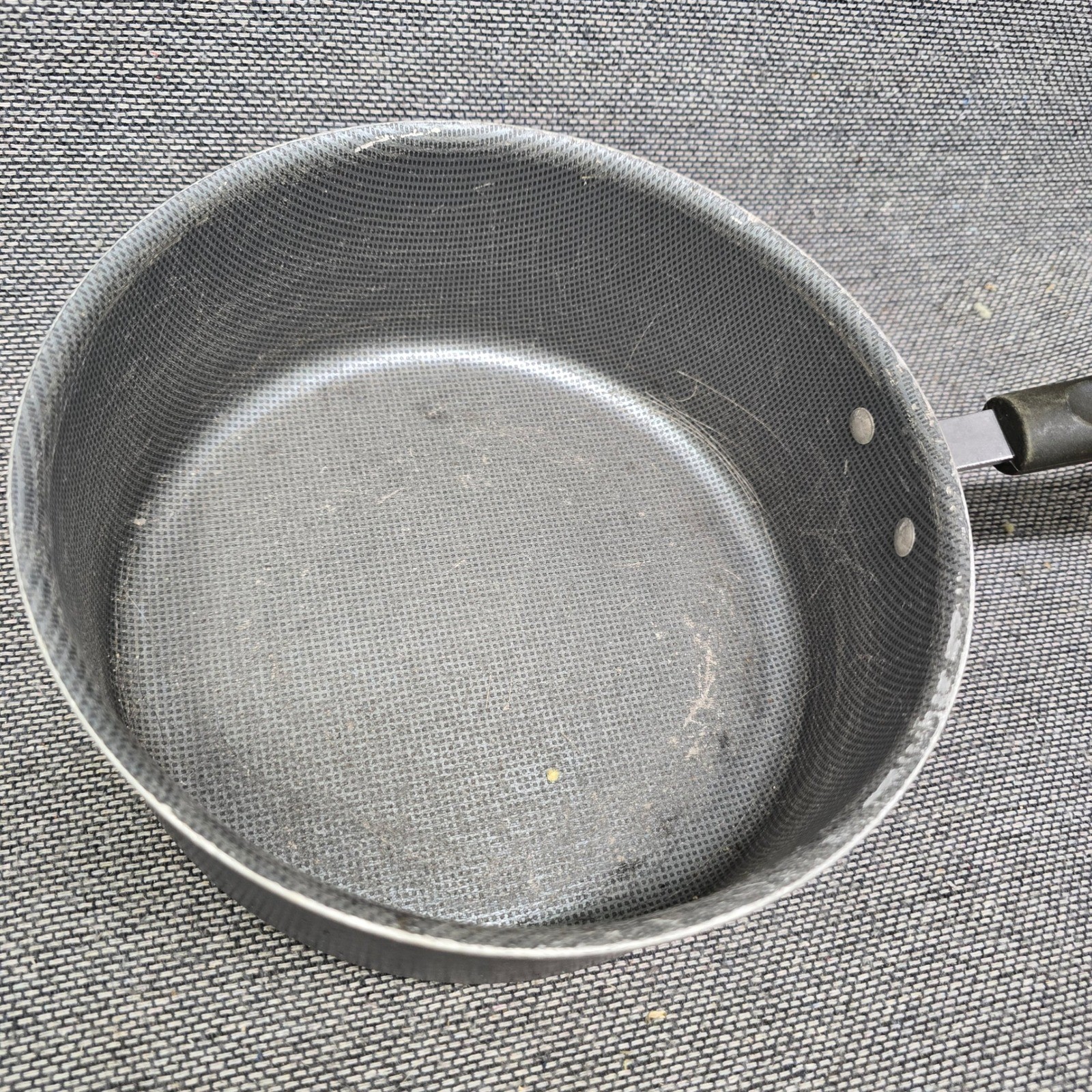 4pc Saucepan Set Nesting Non-Stick Honeycomb Black Good 6-8in Pots