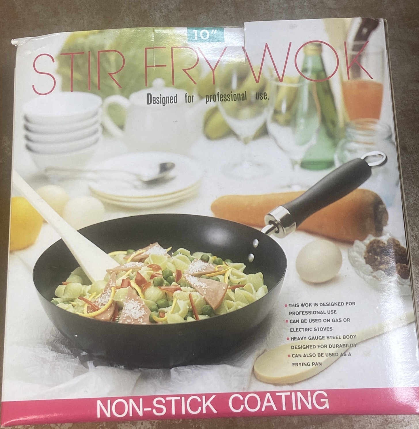 10 inch Stir Fry Wok-Nonstick Coating-Professional Use Pan/Skillet ***NEW***