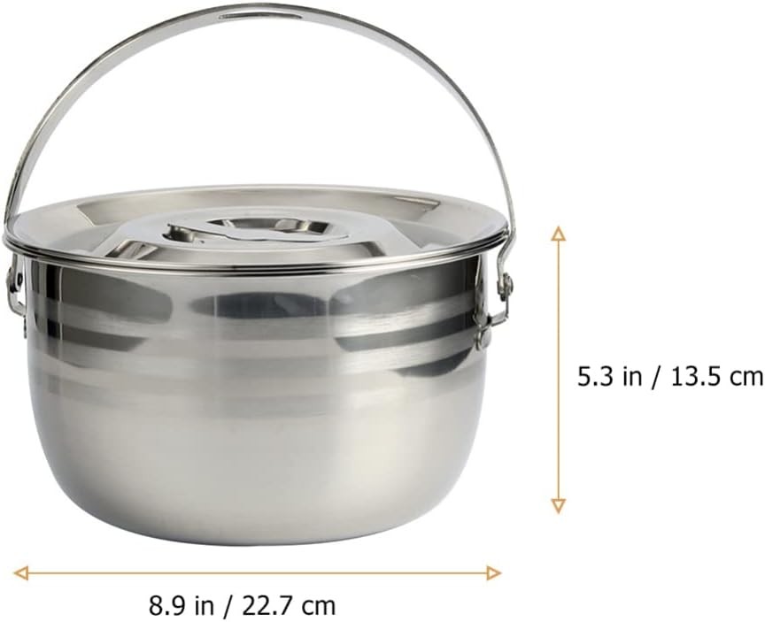 Large Capacity Soup Pot Nonstick Stew Pot Camping Cookware Stainless Steel