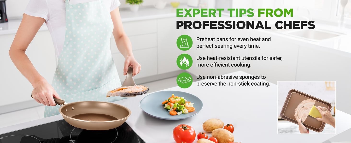 Nutrichef 20 Piece Professional Home Kitchen Cookware and Bakeware, Pots and