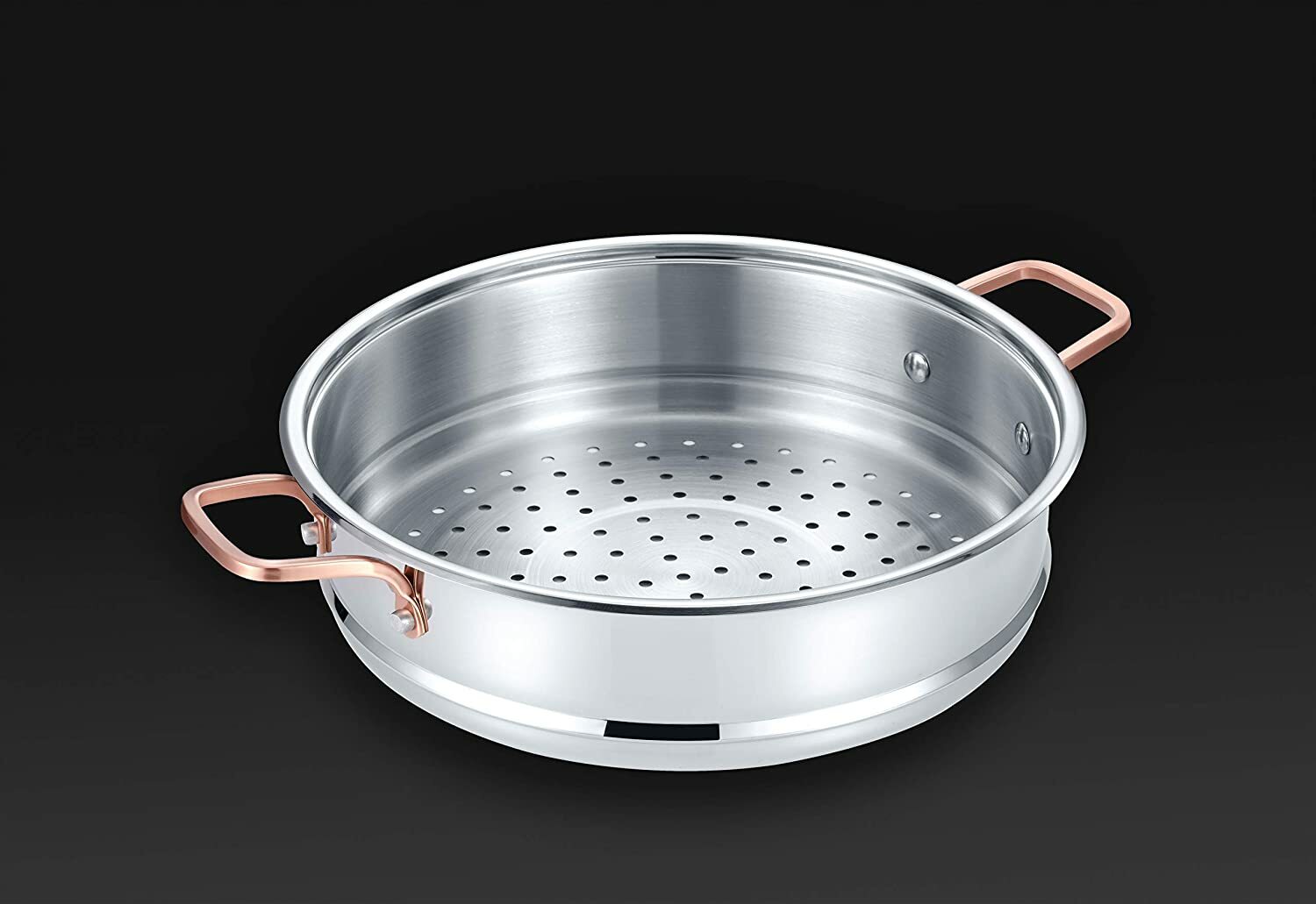 CONCORD Premium Stainless Steel Tier Steamer w/Rose Gold Handles 22cm