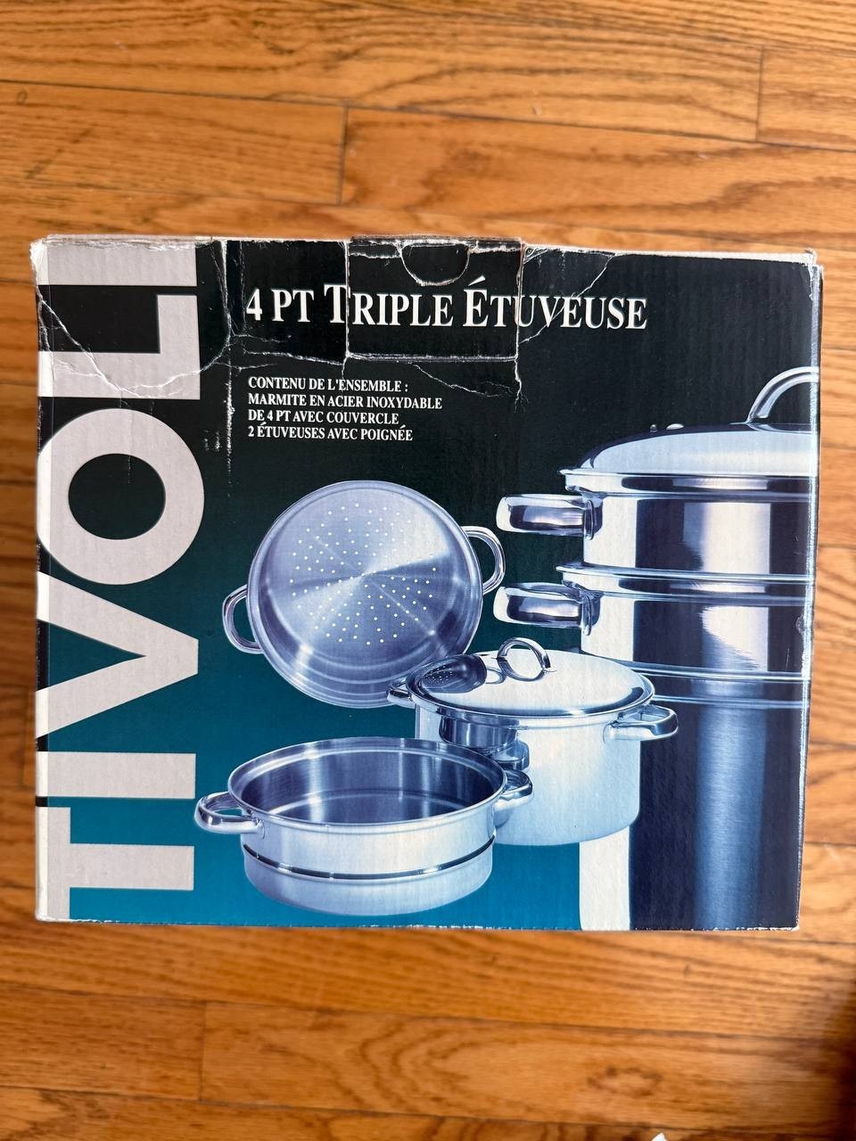 Tivoli 4 Qt Triple Steamer Stainless Steel Pot Set w Lid 3 Piece Maspion