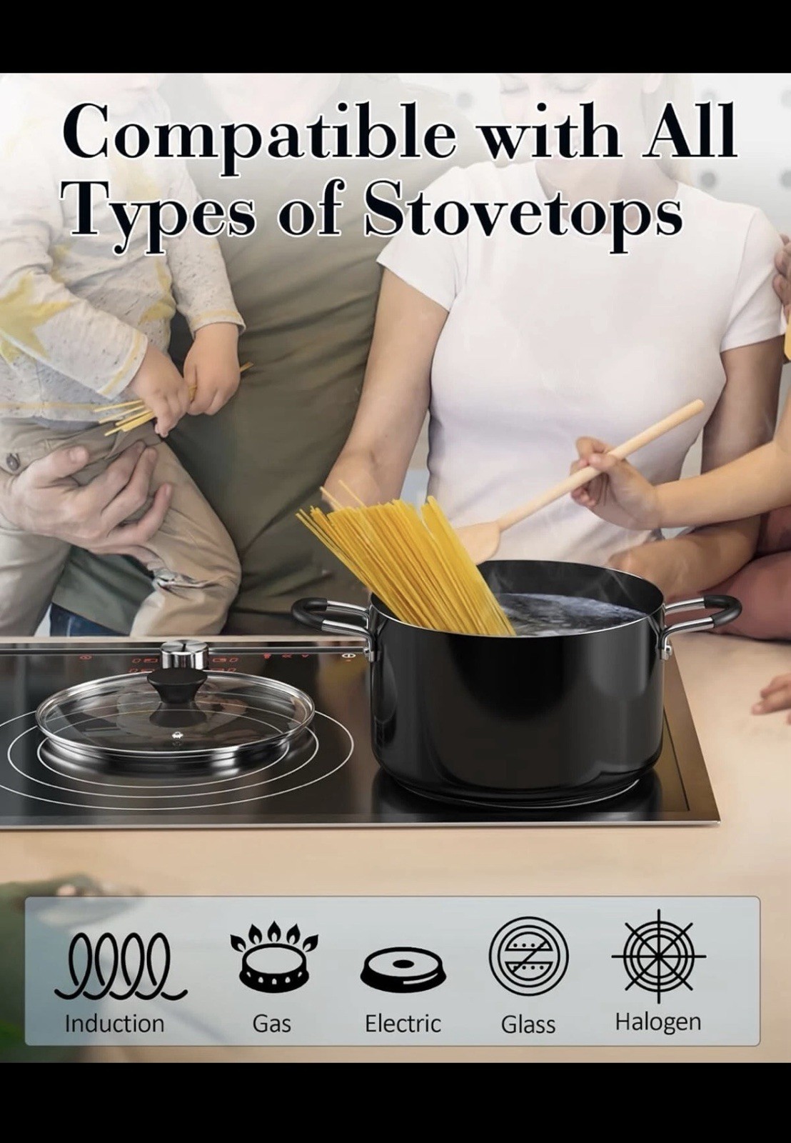 Durable Nonstick Stockpot 6 QT with Stay-Cool Handles – Perfect for Home Chefs