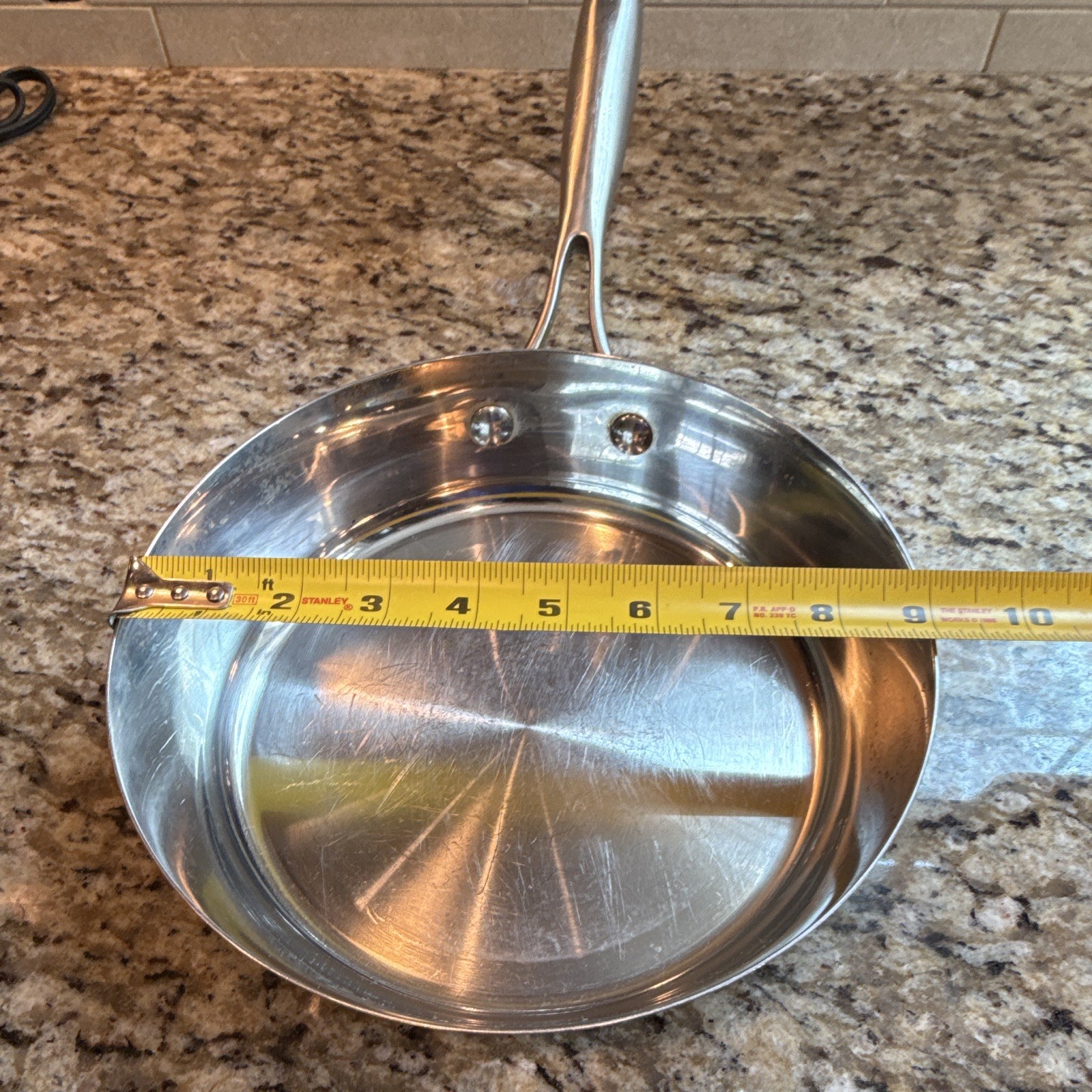 Technique Ti 9in/22cm 18/10 Stainless Steel Frying Pan Skillet, Silver