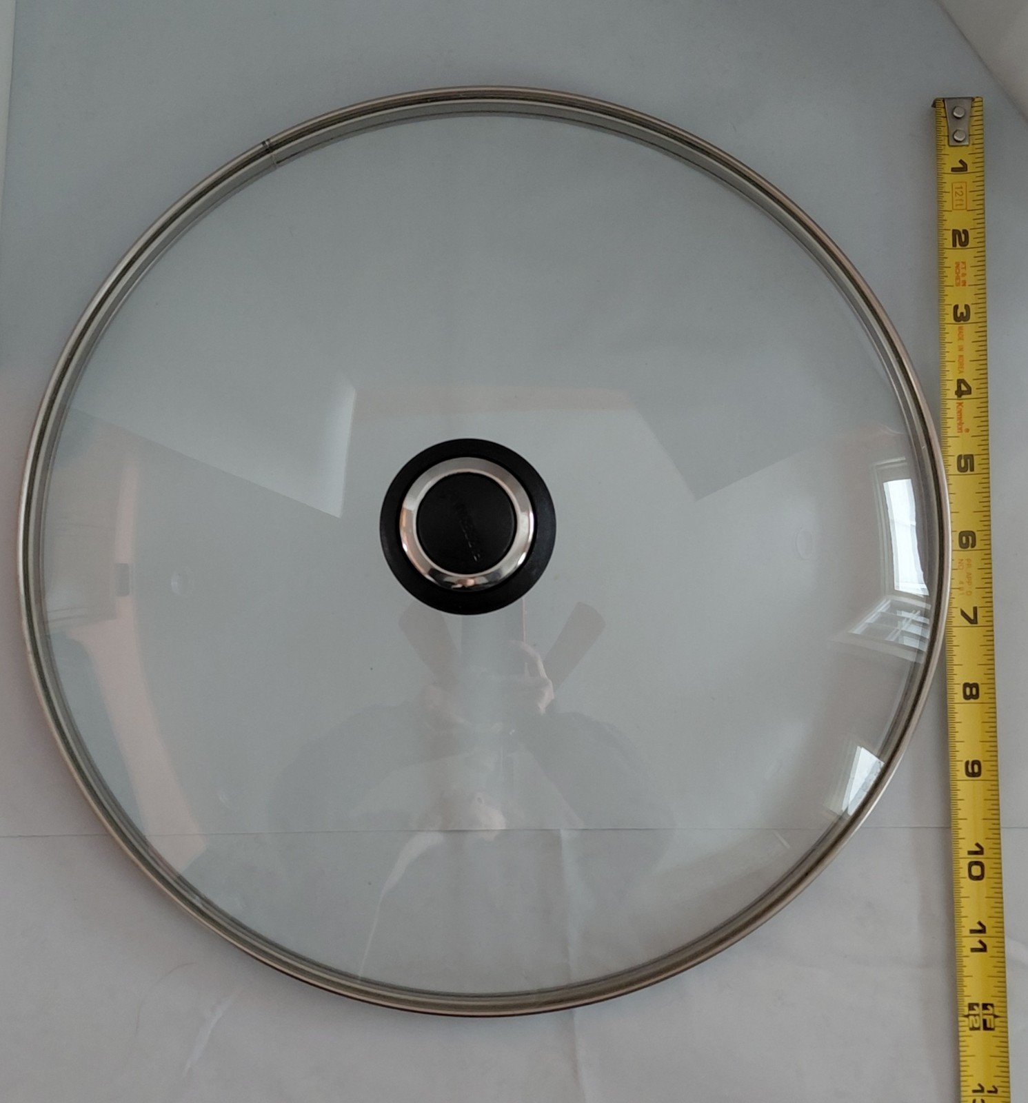 FARBERWARE 11¾” XTRA LARGE Glass Lid ONLY Insulated Knob Pot REPLACEMENT Top