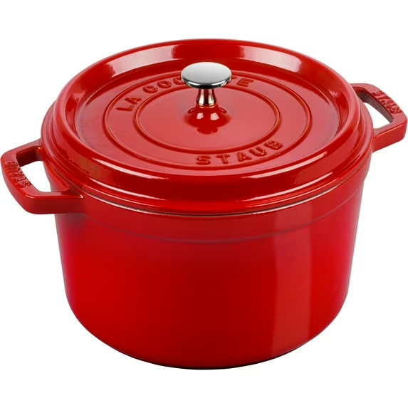Staub 5-qt Deep Cocotte Cherry , Made in France, Serves 5-6, Cherry