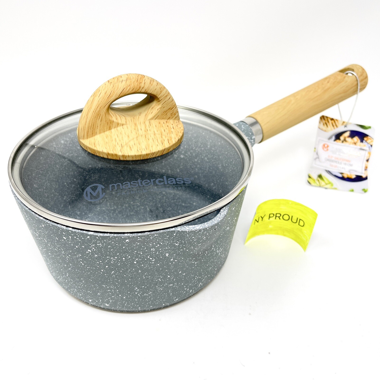 Masterclass Saucepan 1.5 Qt Casserole 6.5 Inch With Lid Premium Kitchen Cookware