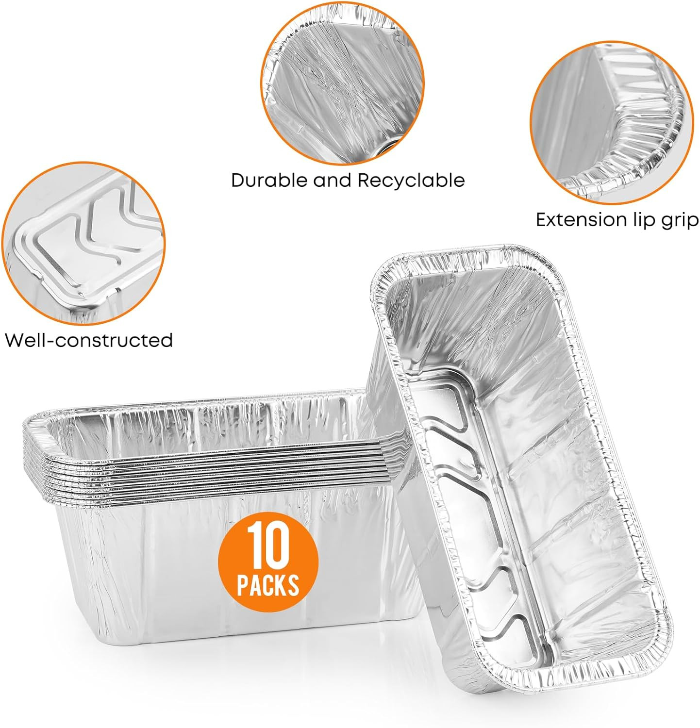 Grease Drip Pan with 10-Pack Disposable Foil Liners, Compatible with Earlier Ver