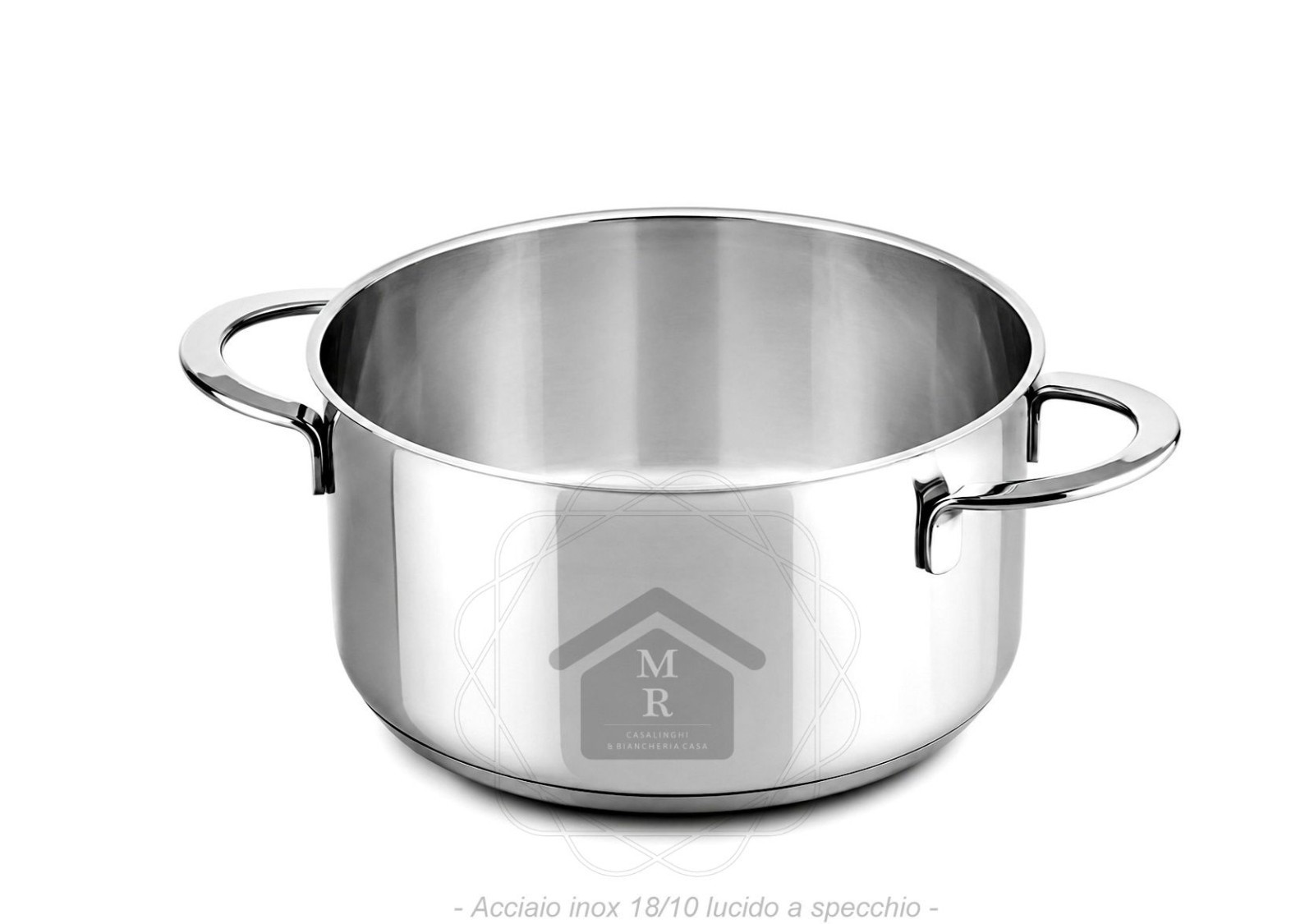 Stainless Steel Casserole Induction Bottom with Lid Pyrex Gourmet Line Mepra