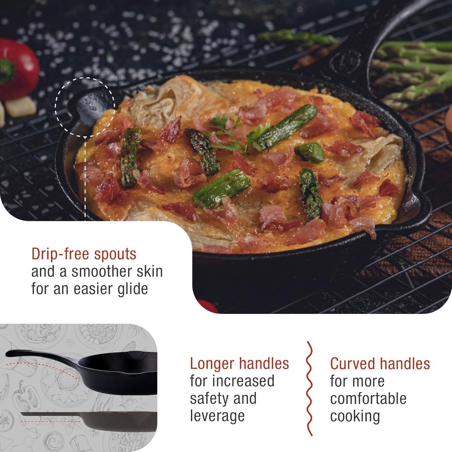 Victoria 6.5-Inch Cast Iron Skillet – Pre-Seasoned Frying Pan