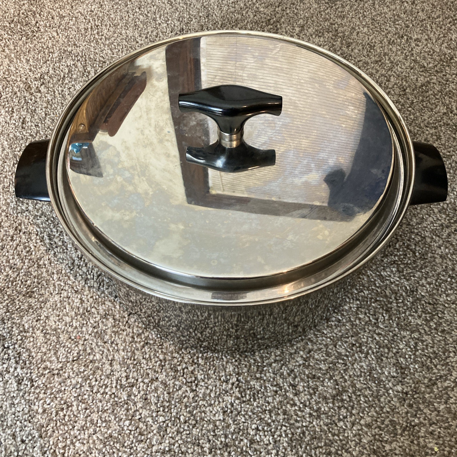 Vintage Kitchen Craft 3 Ply Multi Core Stainless 6 Qt Stock Pot & Lid USA NICE!