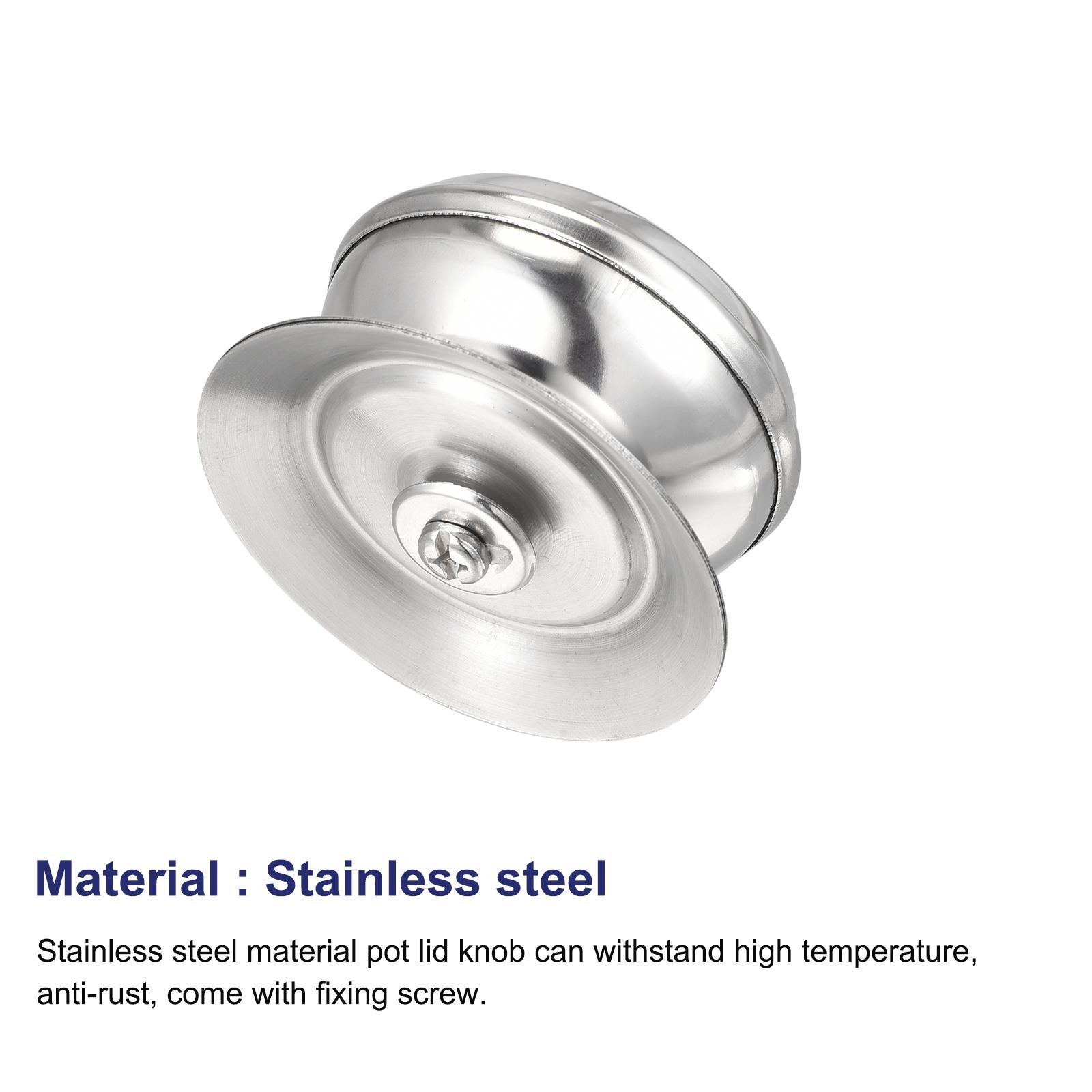 Universal Lid Pot Knob, Stainless Steel 62x56x28mm for Pan Lid, 4pcs