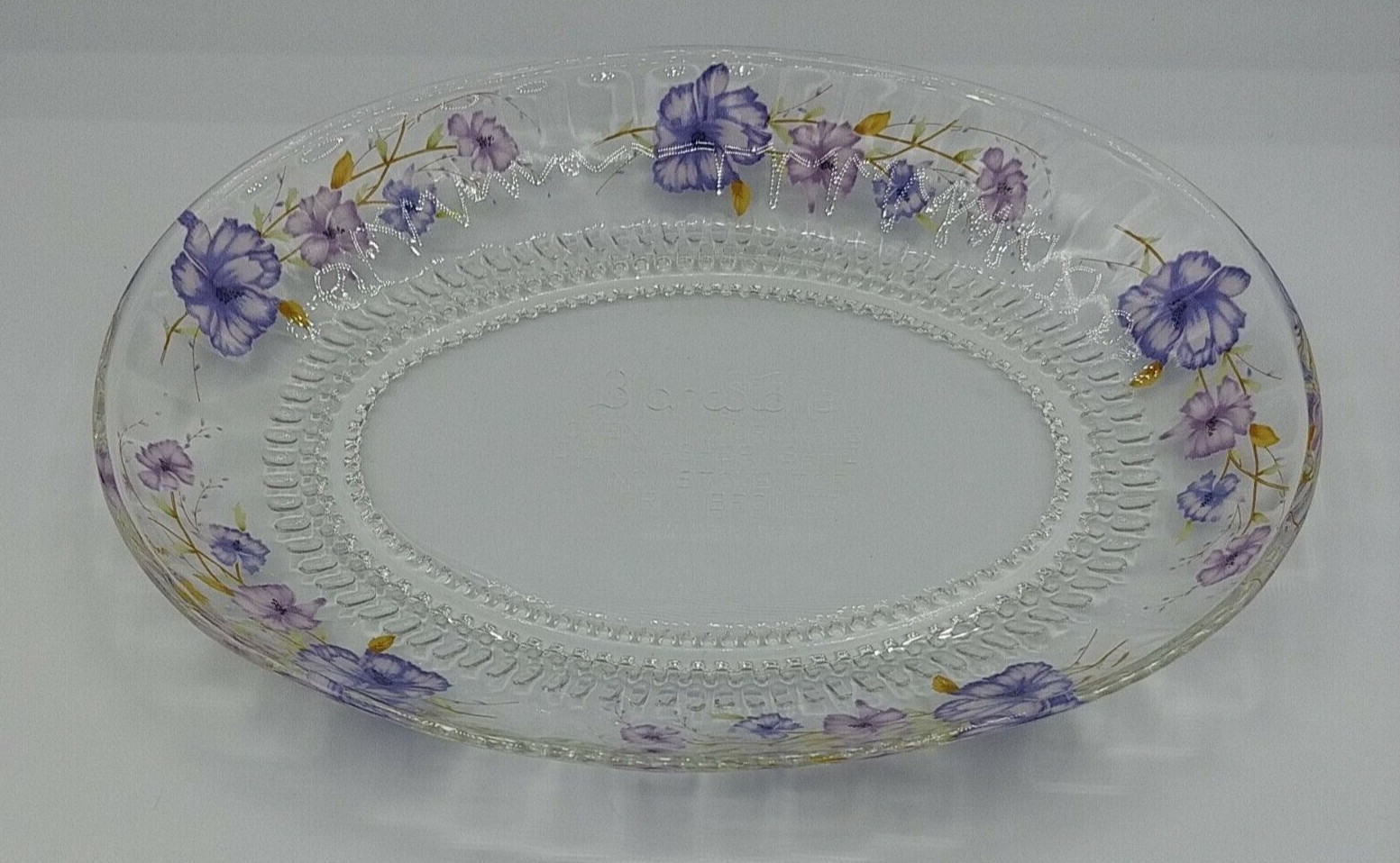 Blancstone Oven Microwave Dishwasher Safe Oval Serving Dish Floral 11.75 x 8.75″