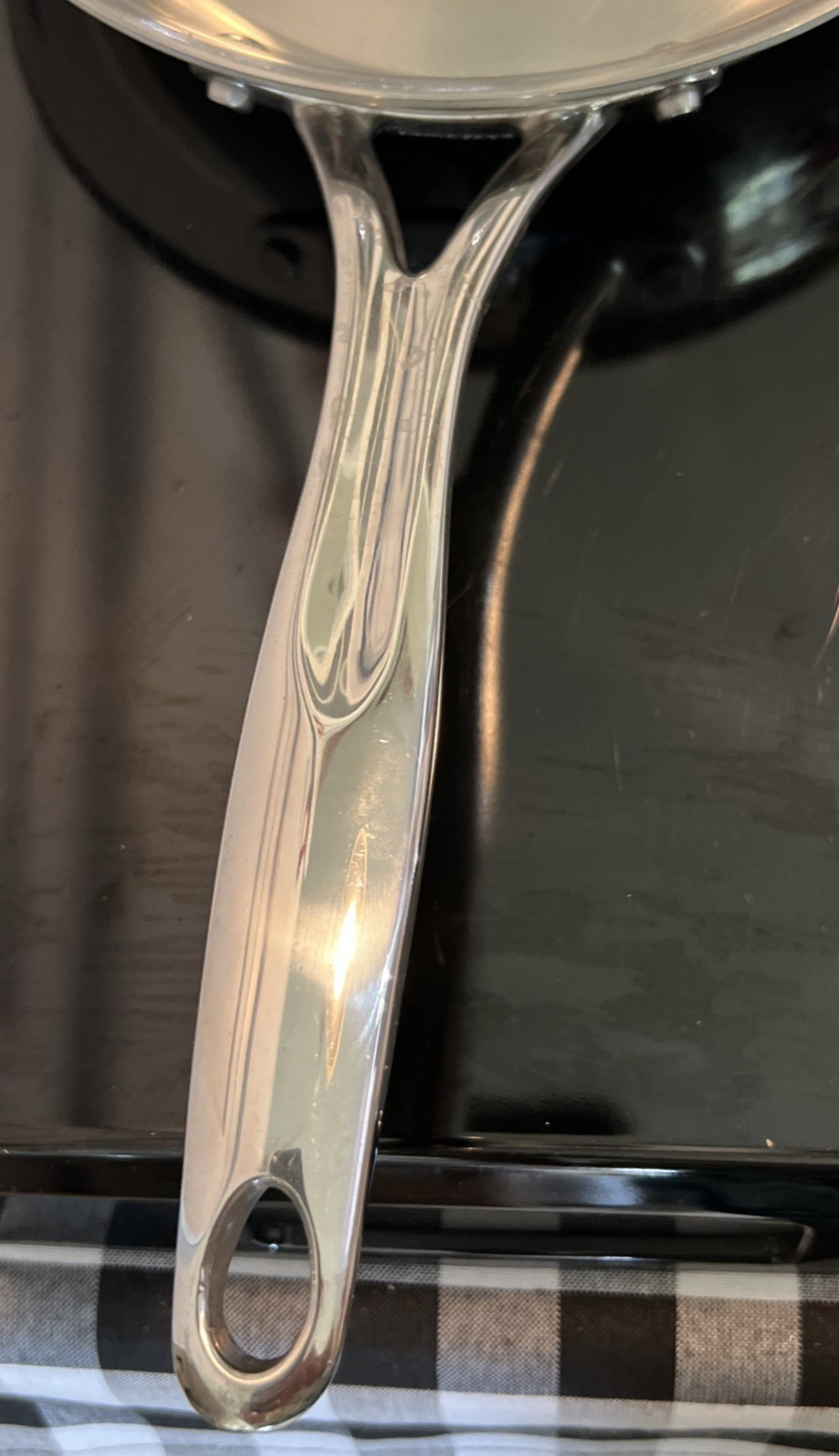 The Pampered Chef 10″ Stainless Steel Omelet Fry Pan Sauté Skillet 10 Inch 24cm