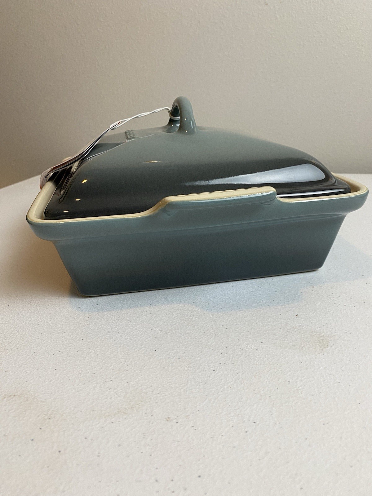 Le Creuset Square Ceramic Casserole Dish w/ Lid 1.7 qt ocean ￼