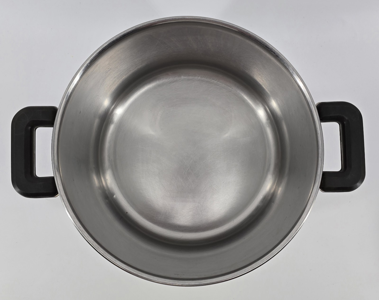 Vtg The Cooks Bazaar Cookware Stockpot w/ Lid 10×6″ Copper Stainless 8 Qt Soup