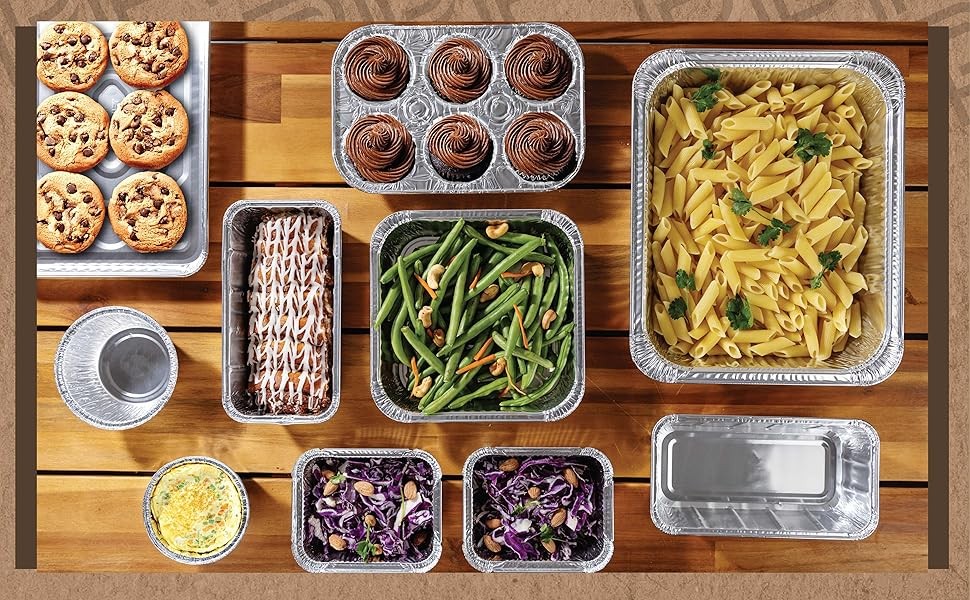 Disposable 9 x 13 Heavy Weight Aluminum Foil Pans Half Size