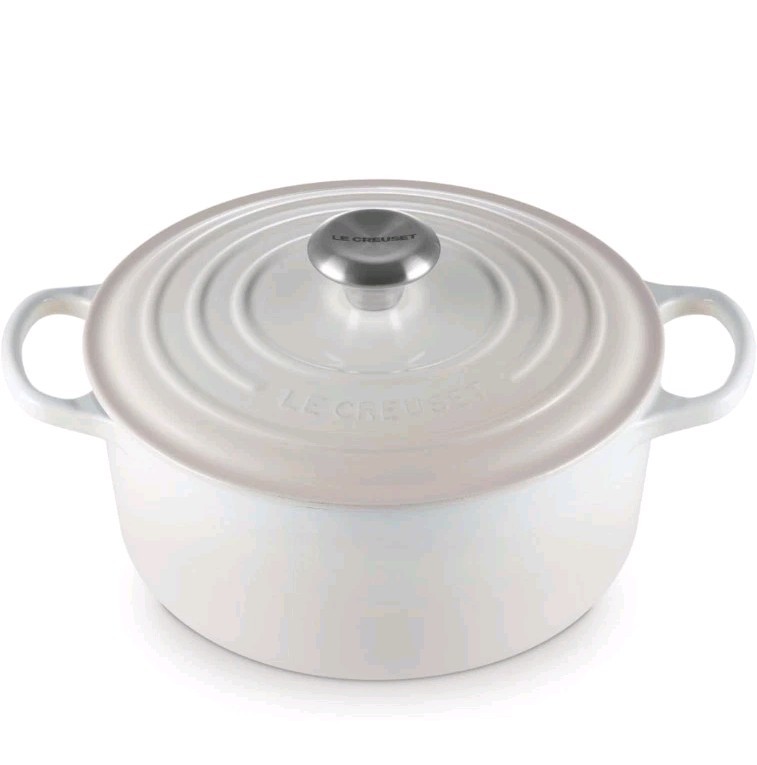 Le Creuset Signature Bräter rund 24 cm Meringue Pentola / padella 21177247164430