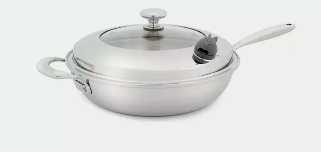 Princess House Vida Sana 5-Ply Stainless Steel 13″ Skillet 5568