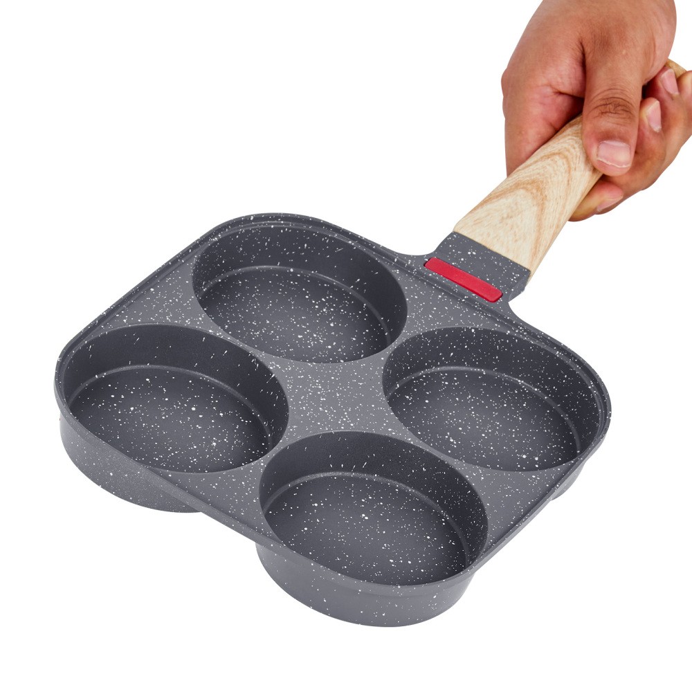 4-Cup Nonstick Egg Frying Pan Aluminum Breakfast Omelette Skillet for Cooking