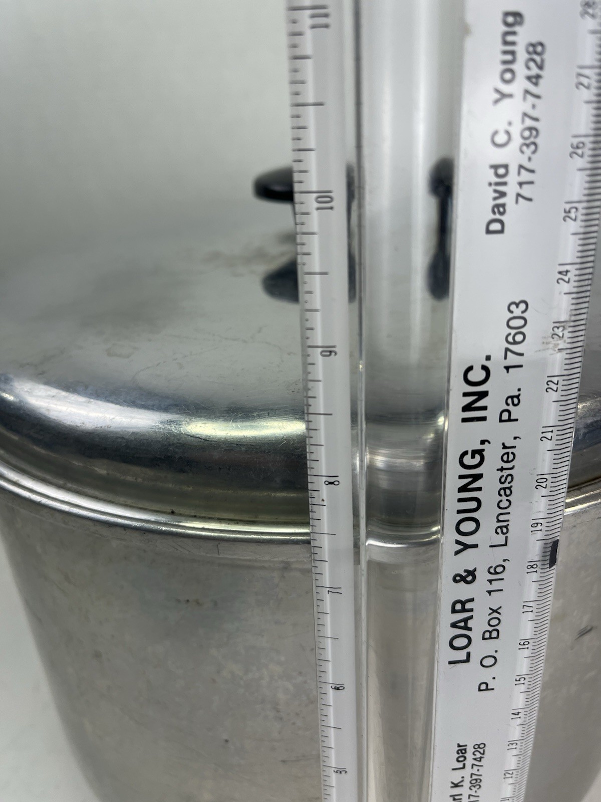 VTG Aluminum Double Handled Stock Pot Large See Pics X B