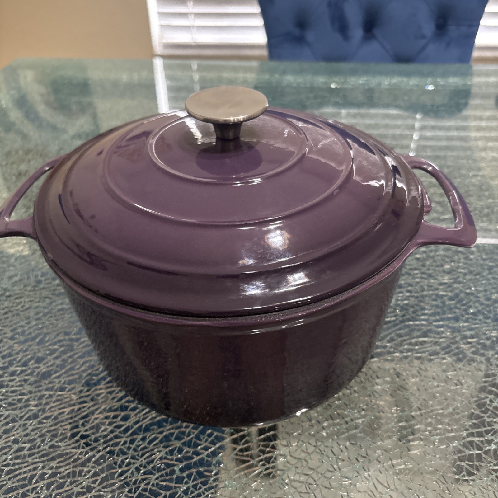 Cooks Tools 5.5 Qt Enamel Cast Iron Dutch Oven~ purple