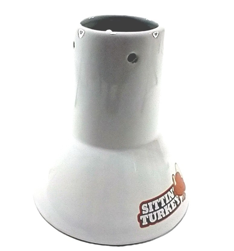 Sittin’ Turkey Ceramic Vertical Steamer Beer Can Roaster Infuser For Grill /Oven