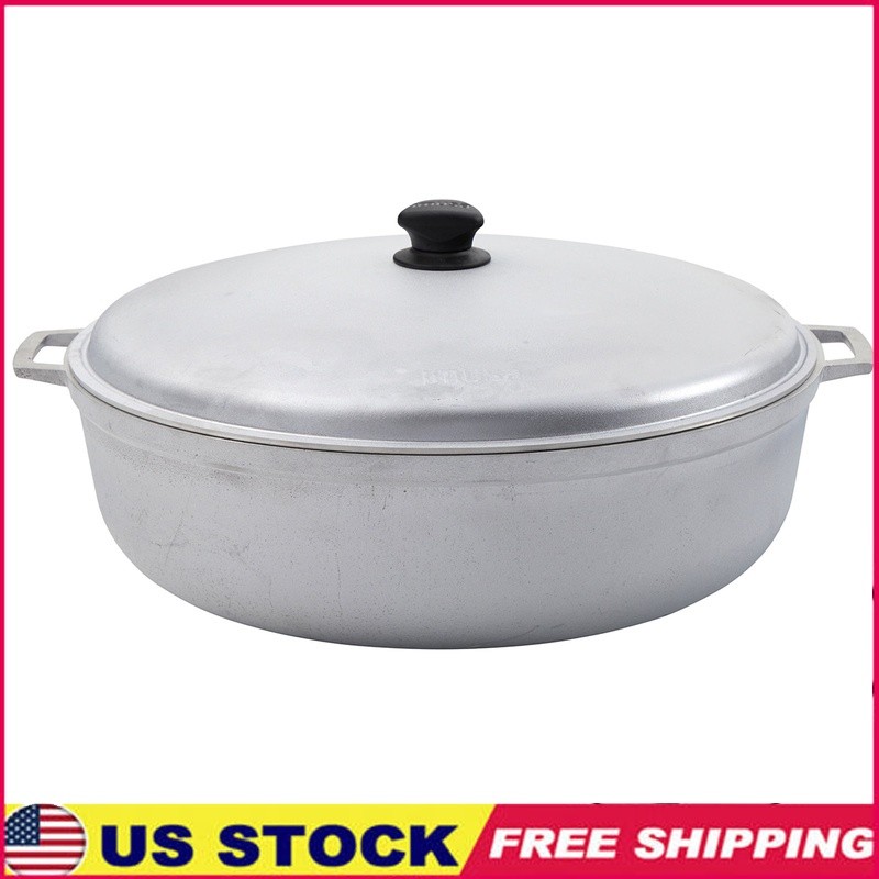 11.6Qt Cast Aluminum Caldero W/ Lid Oven Safe Cooking Essential Hispanic Cuisine