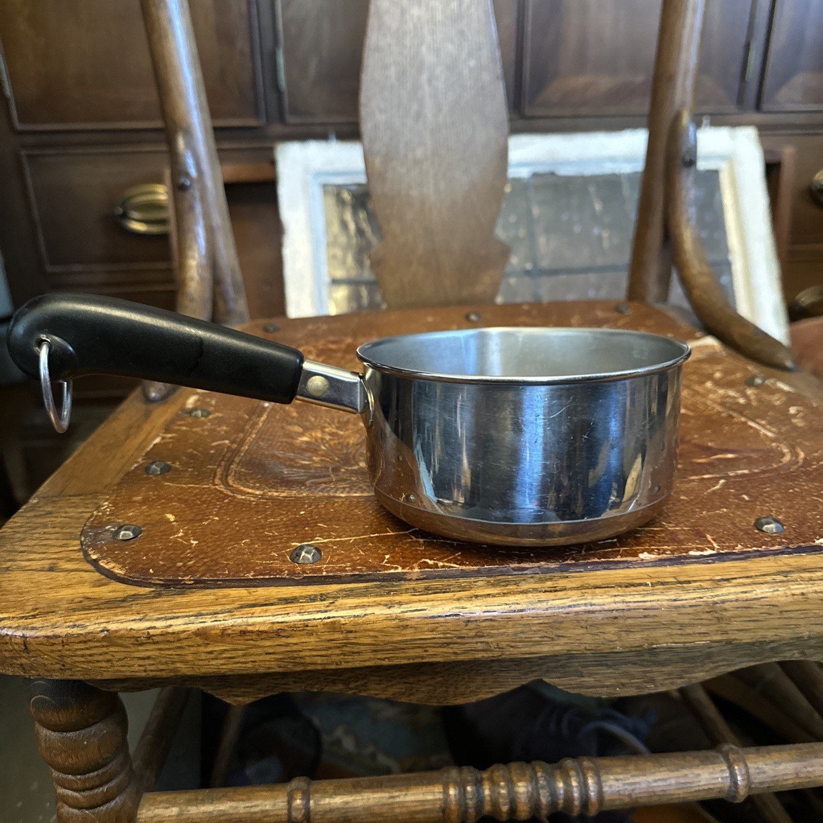 Revere Ware 3/4 Quart Sauce Pan w Pour Spout Vintage Copper Bottom Rare!