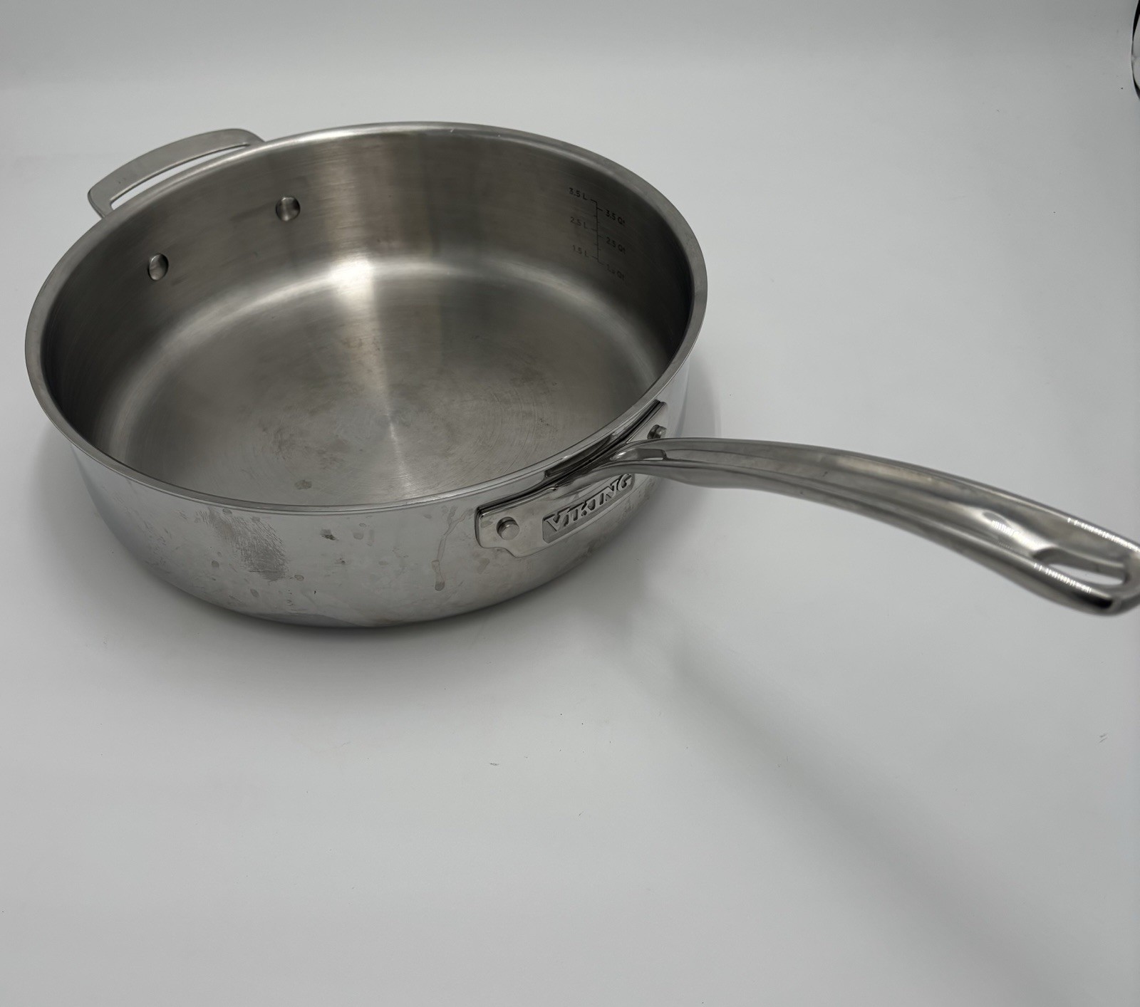 Viking Contemporary 3-Ply Frying Pan, 12 Inch Stainless Steel Kitchen Cookware,