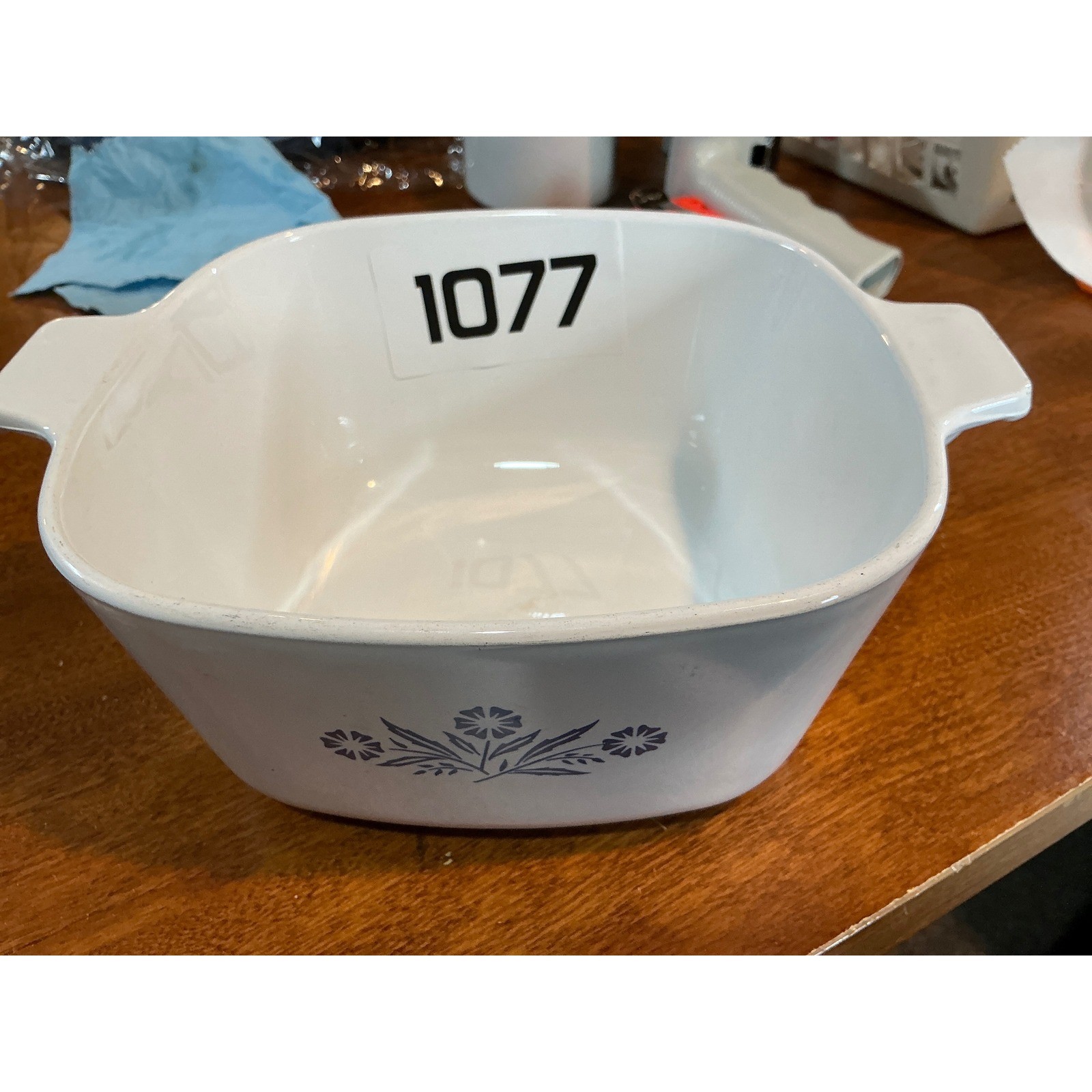 Vintage Corning Ware Blue Cornflower Casserole Dish P-1 3/4-B 1.75 QT White