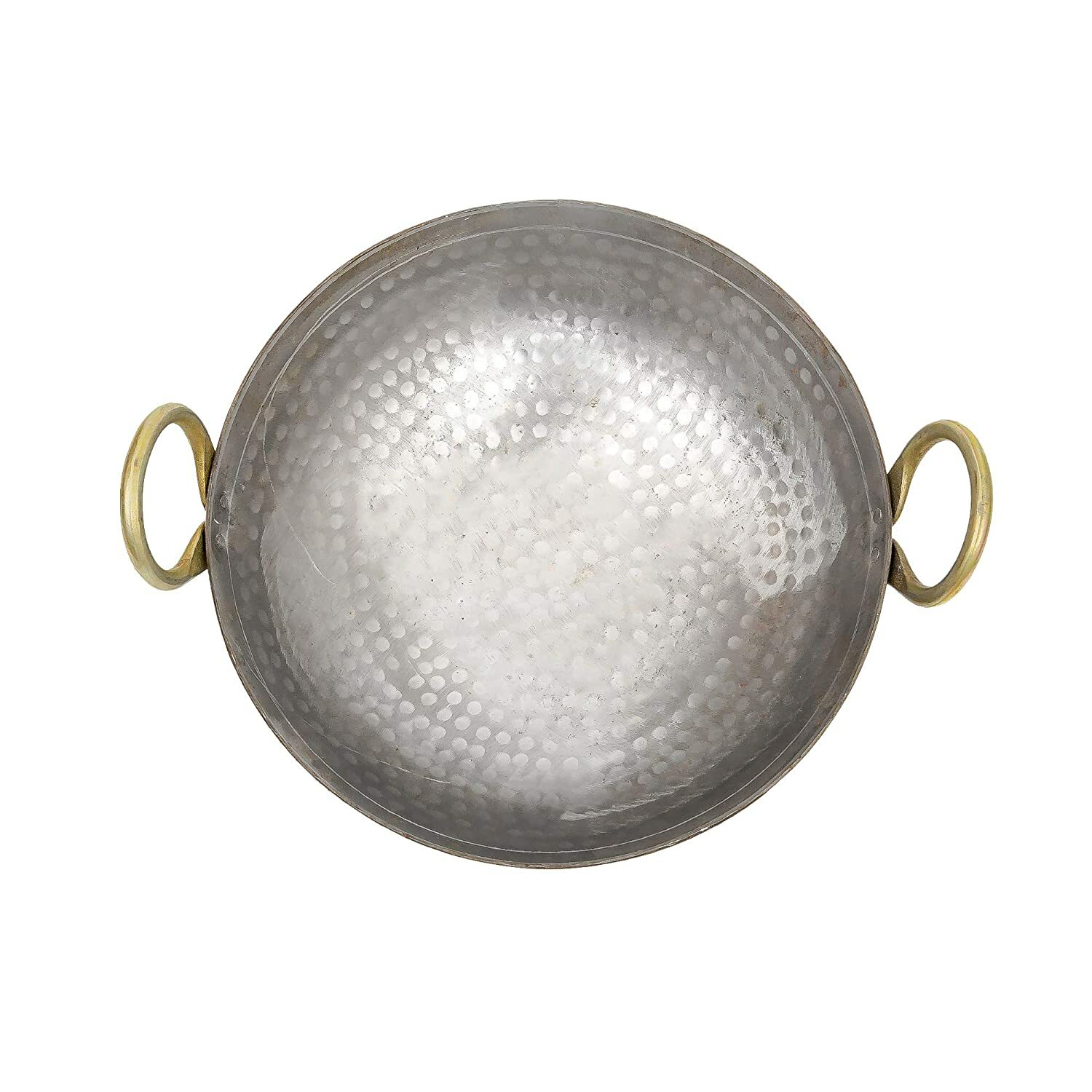 Hammered Deep Frying Kadhai/ Wok with Handle (2.5 Liter)