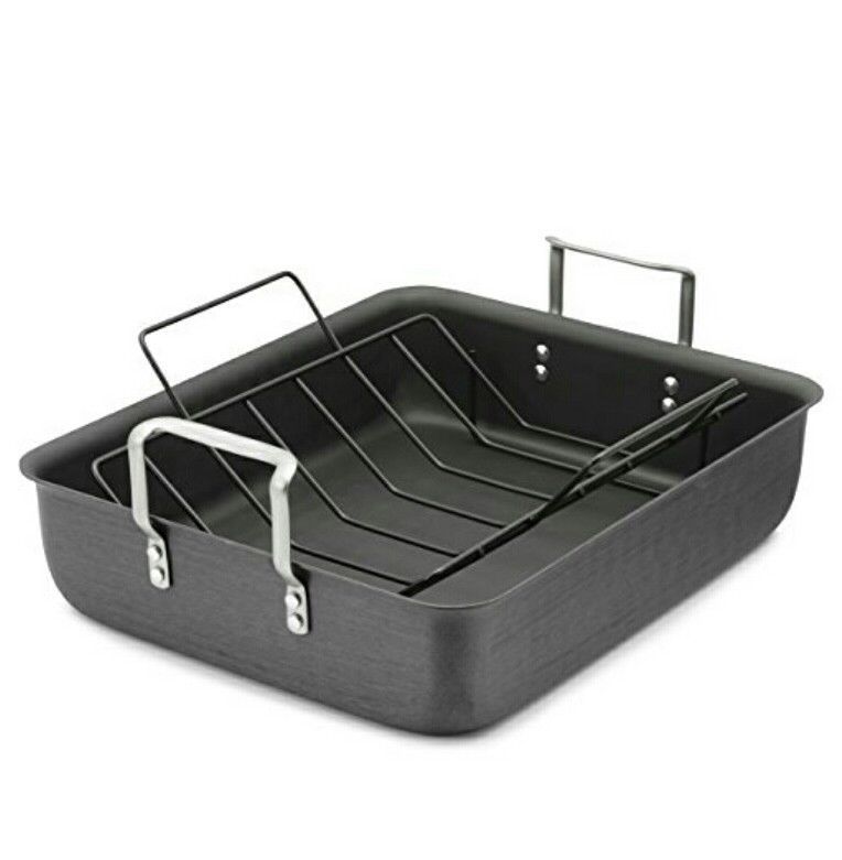 Calphalon Hard Anodized Classic Nonstick 16-Inch Roaster w Nonstick Rack NIB