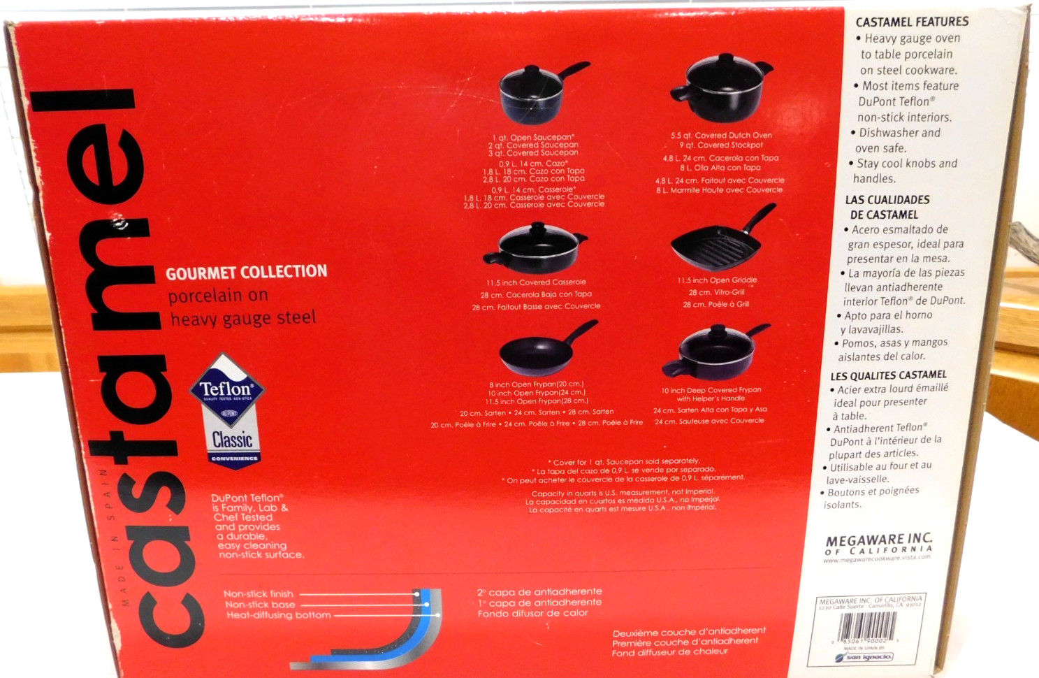 NEW IN BOX CASTAMEL MEGAWARE 11.5″ Covered Casserole Cookware Spain
