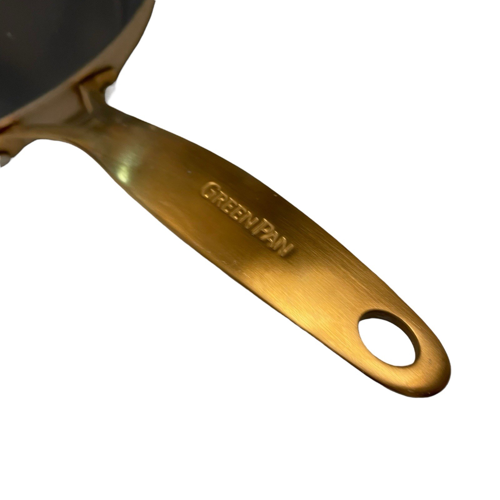 GreenPan Aluminum 10.5” Skillet Fry Pan w Non-Stick Coating Beige Enameled Side