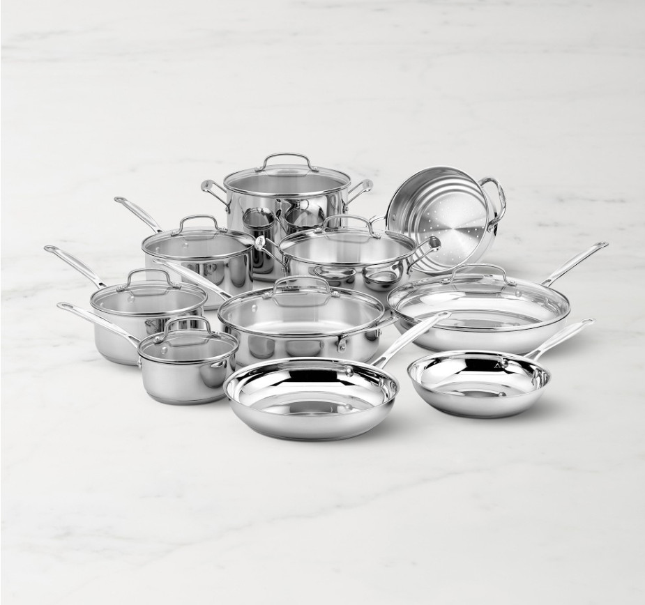 Cuisinart Chef’s Classic Stainless-Steel 17-Piece Cookware Set