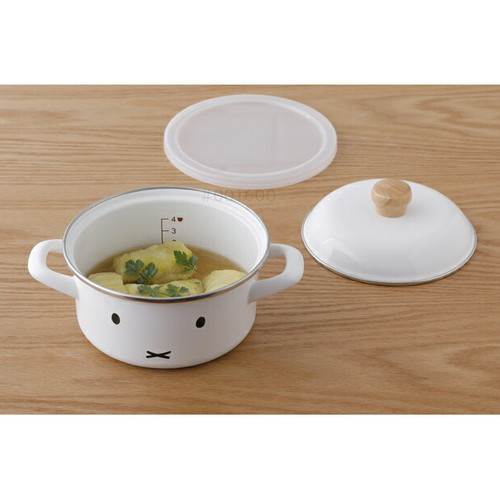 [US Tax Paid] Fujihoro (Fuji Horo) Miffy Nijntje 15cm Enamel Casserole 1.4L NEW