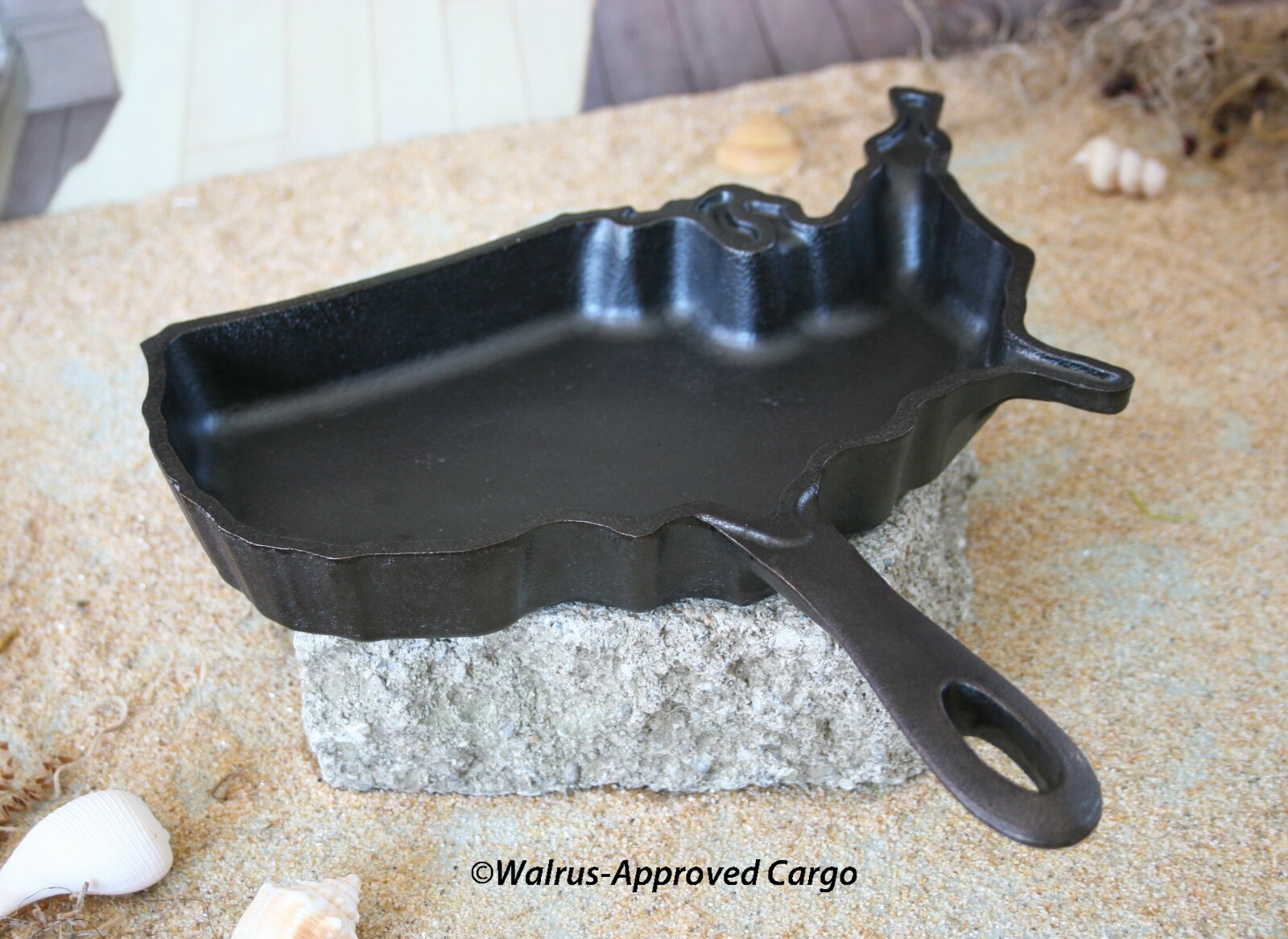 CRATE & BARREL AMERICAN CAST IRON SKILLET -NIB- COOK UP SOME TASTY USA TREATS!