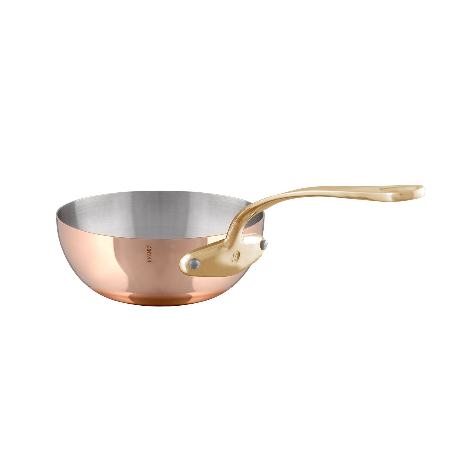 Mauviel M’Heritage M’200 B Chef Pan With Brass Handle, 3.6-Qt