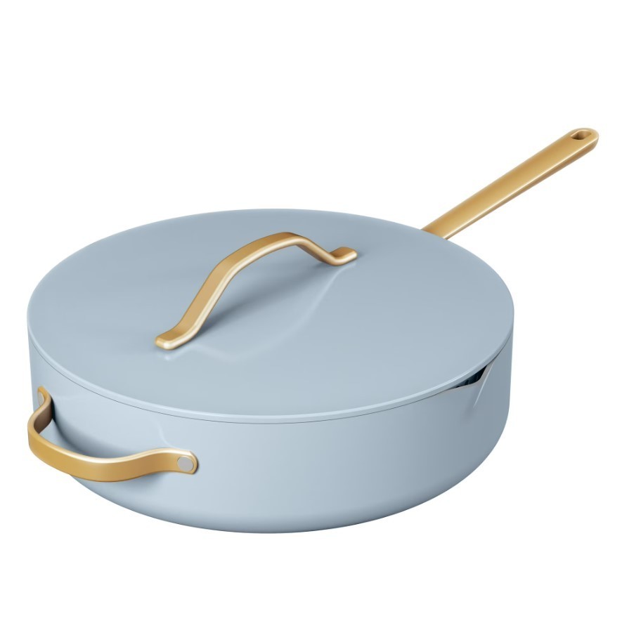 Beautiful 5.5 Quart Ceramic Non-Stick Sauté Pan with Strainer Lid
