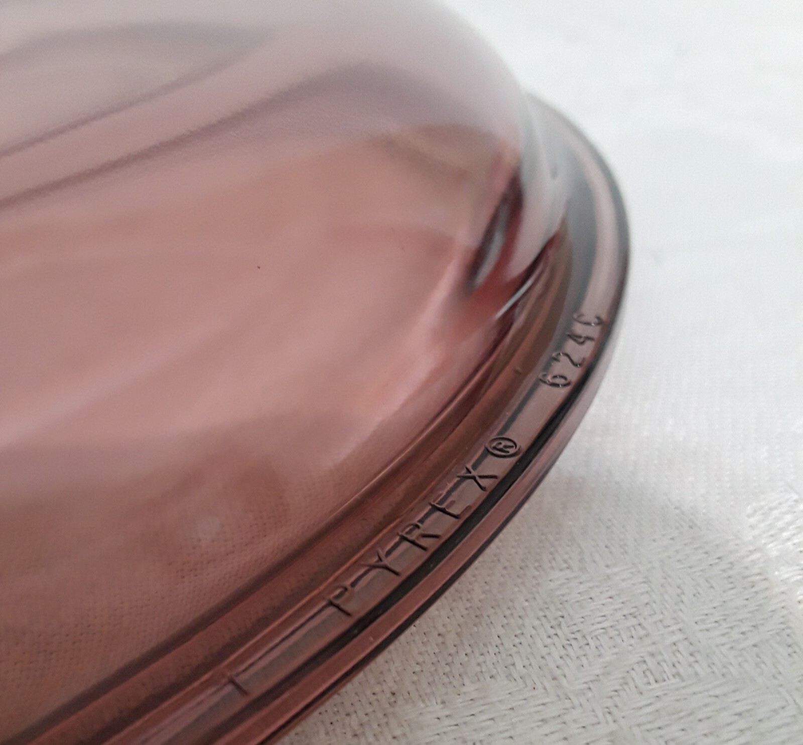 VTG Pyrex Vision Ware Replacement Lid Cranberry Amethyst Glass 624C Super Clean