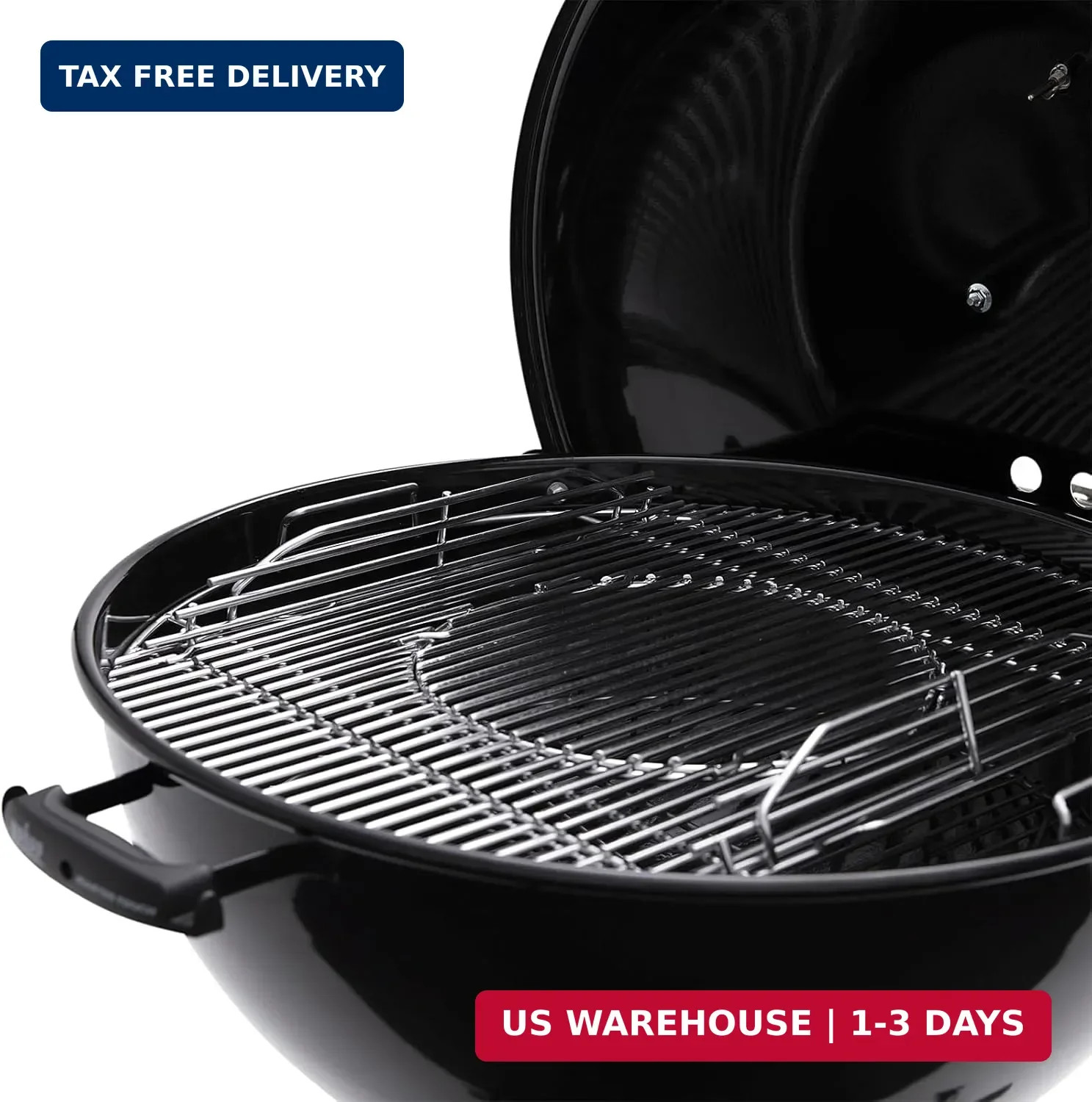 Hinged Cooking Grate for Weber, 22.5 inch Charcoal Grills, Kettle, Performer, Ma