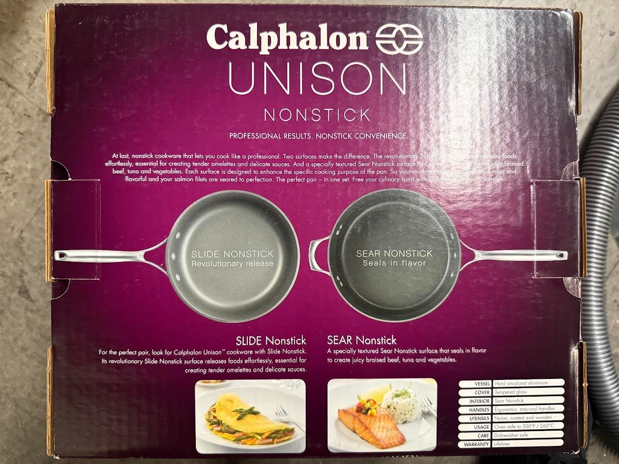 Calphalon Unison Sear Cookware 808 8-Quart Stock Pot With glass Lid