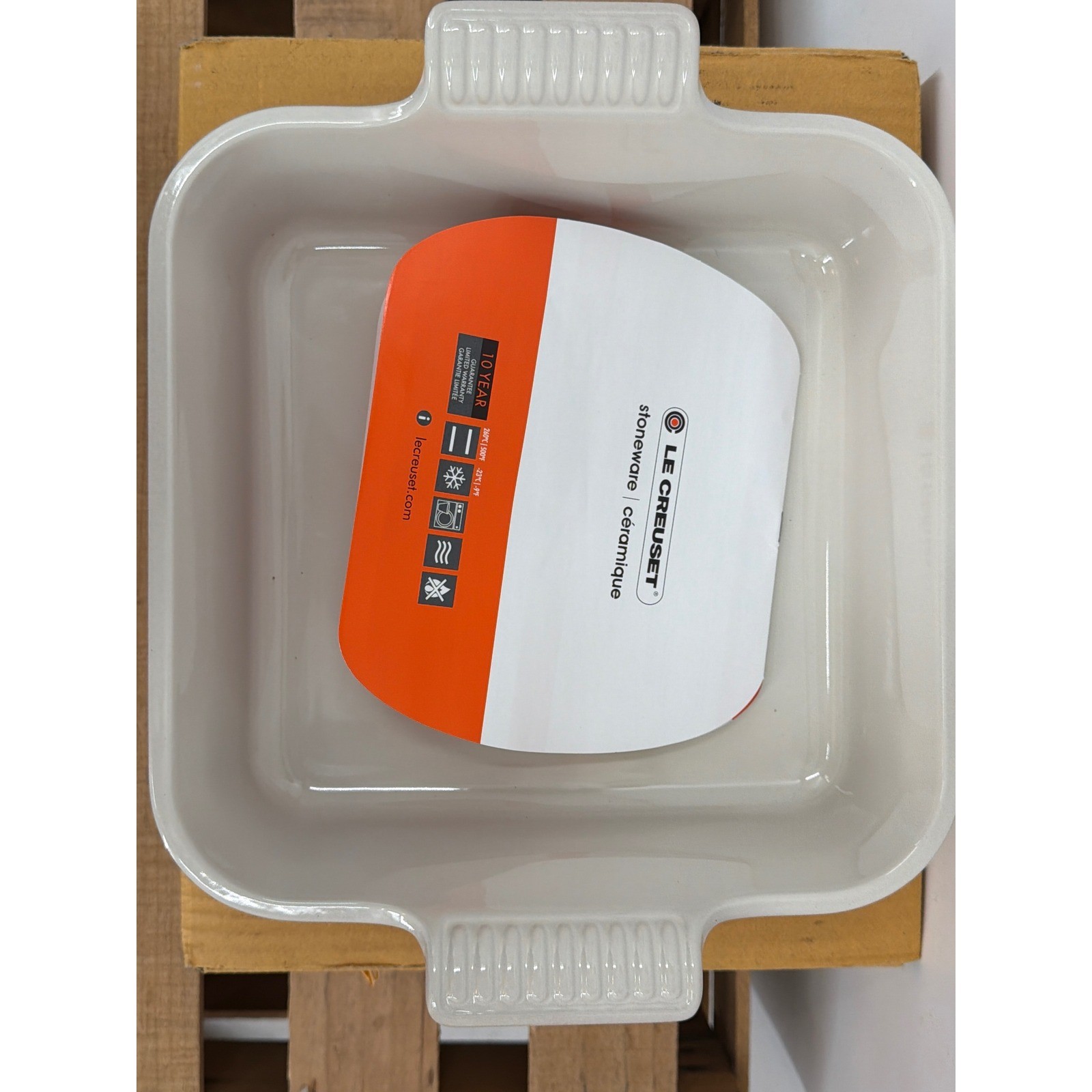 Le Creuset Heritage 23cm Square Dish Peche Stoneware Baker 9in Peach Ombré