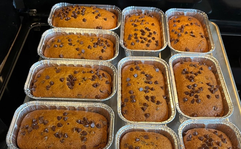 50 Pack Disposable Loaf Pans, 2Lb Foil Bread Pans for Baking, Lunch